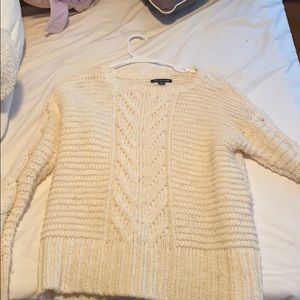 Cream knit women’s sweater